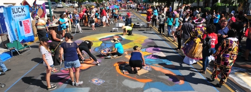 Chalk Drawing at Festa Chalk Drawing at Festa